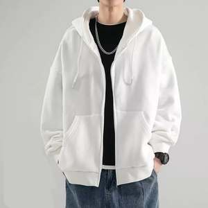 Sweat à capuche en molleton noir pour homme, logo brodé, style streetwear, vêtement d'hiver, coupe classique, manches classiques, 100% molleton - Product Image 5