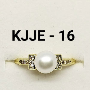 Anillo Ajustable con Perla de Agua Dulce en Forma de T, Diamante Americano y Diseño Floral, Talla Única, Banda Abierta, Joyería de Perlas, Anillo Redimensionable, Proveedor - Product Image 5