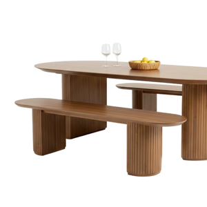 Authentic Yara Wooden <b>Bench</b> Sustainable Solid <b>Wood</b> Craftsmanship Geometric Modern Durable Easy Clean for Stylish Caf Bistro - Product Image 1