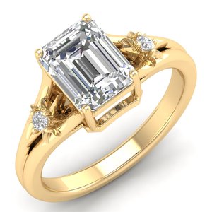 REYES Customized 925 Sterling <b>Silver</b> Engagement <b>Rings</b> 14K 18K Gold 2.56 Carat Radiant Cut Moissanite Wedding Gift Jewelry - Product Image 2