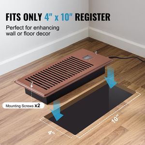 Ventilatore Booster per Bocchette di Ventilazione dal Design Moderno con Termostato a Controllo Remoto, Silenzioso, per Bocchette di 4FT X 10FT - Product Image 6