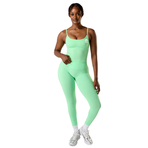 Push Tank <b>Women</b>’s Seamless 2 in 1 Built In Bra Sculpting Fitness Activewear Stretch Tank Top Aurora Green - Product Image 3