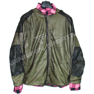 Premium OEM Men's % Cotton <b>Flannel</b> Biker Shirt Breathable Waterproof Plaid Motorcycle Riding <b>Jacket</b> Utility Pockets - Product Image 4