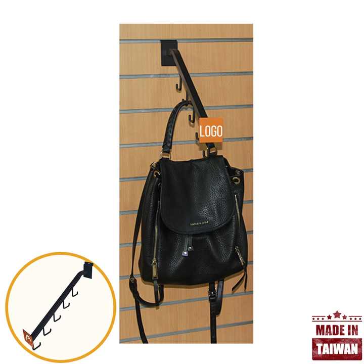 10 Ganci A Cascata Per Doghe – 40 Cm, 6 Sfere, Metallici – Espositori Da Parete Per Abbigliamento E Accessori – Nero
