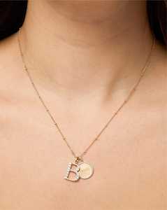 Colgantes con Letra Inicial, Oro Sólido de 14k y 18k, Nombre Personalizado, Alfabeto con Diamantes Cultivados en Laboratorio, Colgante Solitario, Joyería Fina Minimalista - Product Image 6