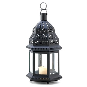 Farol Metálico Cuadrado con Diseño Intrincado para Decoración del Hogar - Product Image 6