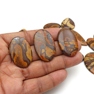 Pierre précieuse naturelle en jaspe australien, cabochon en vrac pour la fabrication de bijoux, pendentif, bague, bracelet - Product Image 4