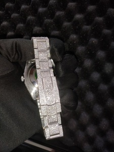 Reloj de Acero Inoxidable con Incrustaciones de Diamantes, 36 mm, Esfera Redonda Analógica, Cristal de Zafiro, Movimiento de Cuarzo, para Mujer, de Lujo, con Caja - Product Image 4