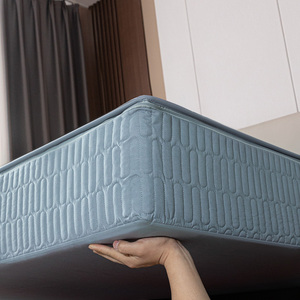 Housse de <span class=keywords><strong>matelas</strong></span> imperméable en coton premium matelassée et respirante, taille King Size, avec fermeture éclair, pour hôtel - Product Image 4