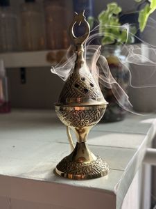 Multipurpose Metal <b>Incense</b> Burner <b>Holder</b> <b>For</b> <b>Sticks</b> Cones Resins Herbs And Various Fragrance Burning Applications - Product Image 1