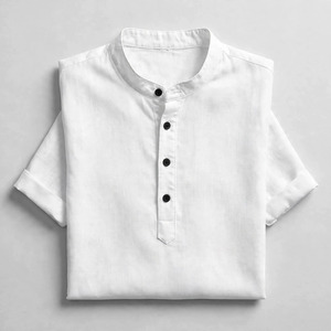 Men's White Digital Printed <b>Short</b> <b>Sleeve</b> <b>Button</b> <b>up</b> Collar Casual <b>Shirt</b> Breathable Polyester/Cotton Twill Fabric Summer Wear - Product Image 6