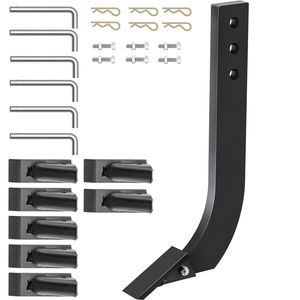 Set di 6 Lame per Rastrello da Escavatore, Scarificatore/Coltello da Scavo da 16 piedi con 3 Fori, Raschietto a Scatola/Ripper con Denti Conici Rimovibili - Product Image 1