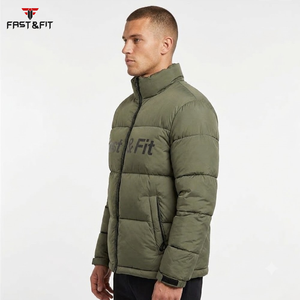 Custom Design Long Canvas Stand Collar Windbreaker Outdoor Bubble Coats Plus Size Puffer <b>Jacket</b> High Quality Men's <b>Jackets</b> - Product Image 6