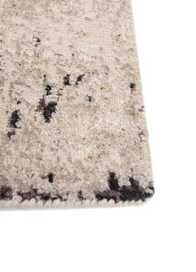 Tapis de chambre Jaipur Rugs AKWS-1480 fait main en laine et soie, design moderne et luxueux, à poils ras, rectangulaire, blanc - Product Image 4