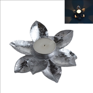 Portavelas Brillante con Diseño de Metal y Acabado en Lámina, para Decoración del Hogar y Mesa Navideña - Product Image 3