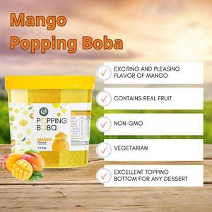 Té de Burbujas con Perlas de Tapioca Sabor Mango, Jarabe Halal Certificado, VINUT TRUST, Bajo MOQ, Caja a Granel Lista para Consumir - Product Image 5