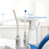 Tubo de Succión de Saliva Desechable Dental para Blanqueamiento Dental y Cirugía de Implantes, Tubo Curvo con Succión Débil
