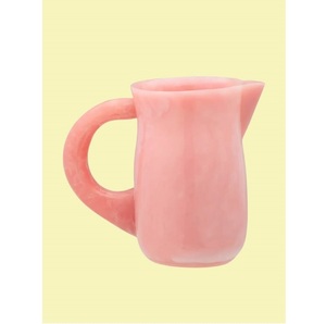 High on Demand Traditional Ceramic Water Resin Jug With Handle Pink Minimalist Design For Beverage Serving - Product Image 3