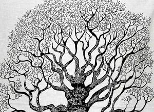Tapestries Twin Size Cotton Dry Tree White Color Printed Wall Hanging Multiple Color Wonderful By Indian Consigners - Product Image 4