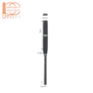 FACTORY PRICE Industrial BD20 200mm <b>Square</b> Steel Needle File Set Smooth Cut 7mm Thickness Natural Finish Wholesale American - Product Image 1