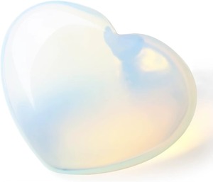 Crystal Heart <b>Paperweight</b> Polished Opalite Stone Love Theme Decorative Gift for Valentine's Day 1.8x1.4 Inch - Product Image 1