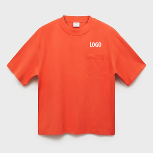 T-shirt à manches courtes pour homme, bleu marine, col rond, coupe classique, couleur unie, coton jersey, logo imprimé sur le devant - Product Image 2