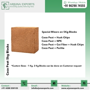 Superior Grade 5kg Coconut <b>Coir</b> Pith Organic Soil in <b>Block</b> Form - Product Image 2