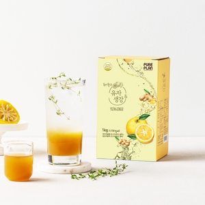 [Pure Bright and Warm Cooperative] Bebida Instantánea de Limón y Jengibre PURE PLAN y Paquete Económico de 1 kg y Té Herbal de Yuja Sin OMG - Product Image 3
