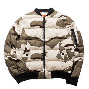 Veste matelassée d'hiver professionnelle personnalisée pour homme, style décontracté, avec col montant et blocs de couleur, chaude et rembourrée en duvet - Product Image 2