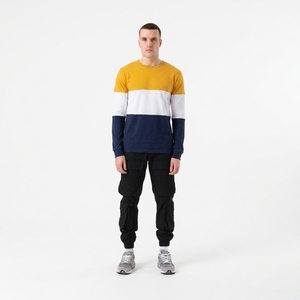 Sweat-shirt à capuche tricoté épais 360G pour homme, couleur unie, coupe classique, décontracté, automne, avec poche décorative, vêtement de sport - Product Image 4