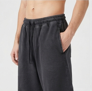 <b>Men's</b> <b>Long</b> Length Capri Sweat <b>Shorts</b> 100% Cotton Fleece Mid Drawstring Waist Loose Fit Breathable Sport Wear Sweat <b>Shorts</b> <b>Men</b> - Product Image 6