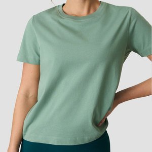 Camisetas Deportivas para Yoga, Corte Ajustado, Alta Elasticidad, Color Sólido, Ligeras, de Spandex/Poliéster, para Verano - Product Image 1