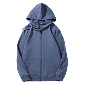 Men's Solid Color <b>Hooded</b> <b>Zip</b>-Up Sweatshirt Regular Fit Cotton French Terry Casual Autumn Wear - Product Image 1