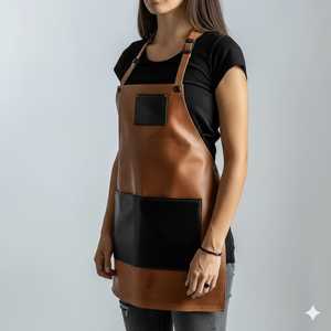 ผ้ากันเปื้อนหนังแท้แบบยูนิเซ็กซ์ ขนาดเดียวใส่ได้ทุกคน สายรัดปรับได้ ป้องกันกลิ่น ใช้งานได้หลากหลาย ชุดทำงานมืออาชีพสำหรับ - Product Image 1