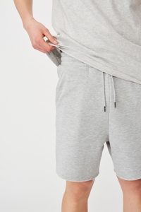 Pantalones Cortos Bermuda de Algodón Tejido de Color Liso para Hombre con Cordón en la Cintura y Bolsillos, Estilo Casual, Corte de Tiro Medio, Transpirables y Ecológicos - Product Image 3