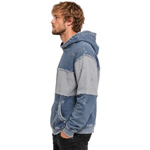 Sudadera con Capucha Extra Grande para Hombre, de Felpa, Lisa, con Parches, 100% Algodón, Informal, con Bolsillo, Estilo Primavera - Product Image 2