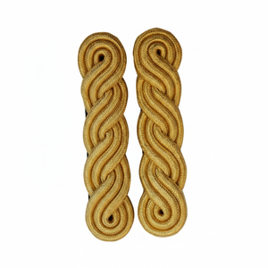 Épaulettes en fil métallique faites main personnalisées avec design personnalisable sans sangle pour uniforme de service - Broderies Wallow - Product Image 1