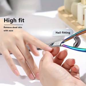 Coupe-ongles professionnel en acier inoxydable avec ressort, mâchoires plates de 12,5 mm, pour l'élimination des peaux mortes des doigts, usage adulte - Product Image 4