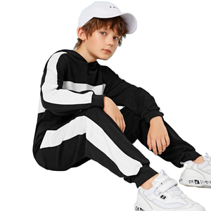 Custom Boys Tracksuit Color Block Kids Hoodie <b>Sweatpants</b> Set <b>Wholesale</b> Children Fleece Jogger Suit Warm Autumn Winter Toddler - Product Image 3
