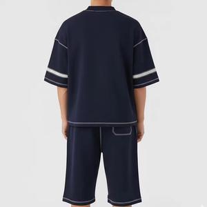 เสื้อยืดคอกลมสไตล์สตรีทแวร์สำหรับฤดูร้อน ชุดวอร์มสำหรับ OEM กางเกงขาสั้นผู้ชายพร้อมโลโก้สั่งทำ - Product Image 2