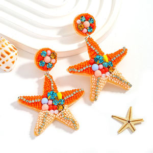 Multicolour Handmade Embroidery Seed Beaded Light Luxury Trendy Hoops Earrings for Weddings Parties Festive Ethnic Dangles Boho - Product Image 2