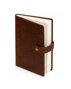 Carnet de notes vintage en cuir PU avec fermeture à bouton-pression, journal de voyage, journal d'écriture, cadeau ou cadeau d'affaires pour l'école - Product Image 1