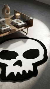 Alfombra Decorativa de Primera Calidad con Forma de Calavera, Tejida a Mano, para Sala de Estar, Dormitorio y Decoración Moderna del Hogar - Product Image 2
