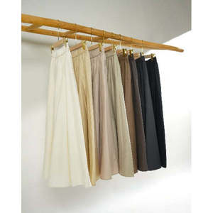 Lily Straight Satin Silk Denim Chiffon Ladies <b>Summer</b> Dress Elastic Waist <b>Long</b> Mini <b>Skirt</b> with Breathable Print Decorations XS-XL - Product Image 2