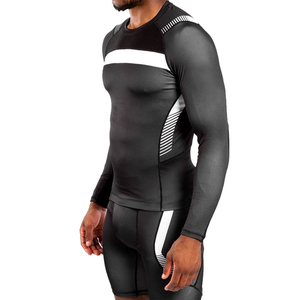OEM Custom Breathable Eco-Friendly Anti-Bacterial Quick Dry Rash Guard <b>for</b> <b>Men</b> Spandex UPF50 Surf Diving <b>Compression</b> Rash Guard - Product Image 2