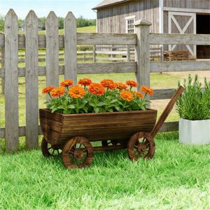 Mobile Garden Flowerpot <b>Box</b> Durable Wooden <b>Planters</b> for Indoor/Outdoor Use - Product Image 1