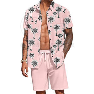 Conjunto de Camisa y Pantalones Cortos de Lino para Hombre, Ropa de Playa Transpirable, Conjunto de Verano Moderno para Hombre, Camisa y Pantalones Cortos a Juego - Product Image 6