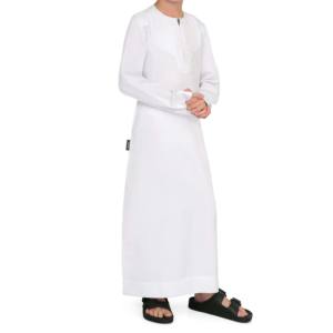 Custom Modest Islamic <b>Men's</b> Abaya Thobe Plus Size Winter Muslim Arab <b>Robe</b> Long Sleeve High Street for Boys Cotton - Product Image 2