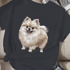 Fluffy Pomeranian Dog Camiseta cómoda para mujer - Product Image 2