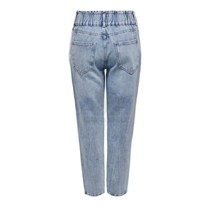 Women's Light Blue Distressed Skinny Jeans High Waist <b>Stretch</b> Slim Fit Ripped Ankle Length Casual <b>Denim</b> Pants - Product Image 4